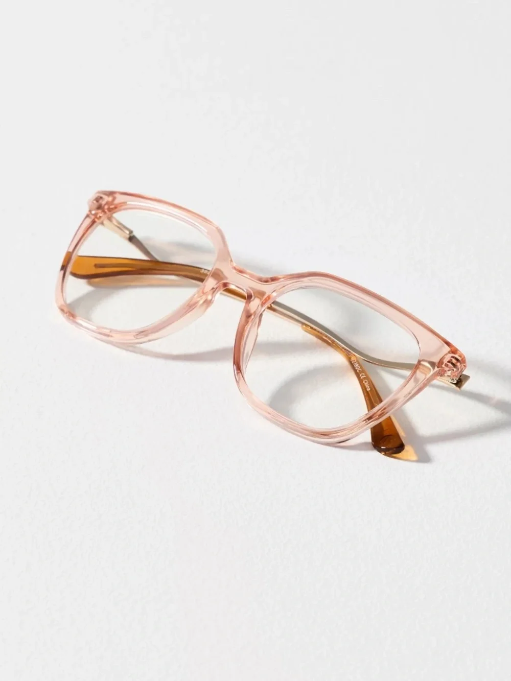 New‎ Anthropologie Peepers Blush Square Blue Light Filter Glasses +0.00